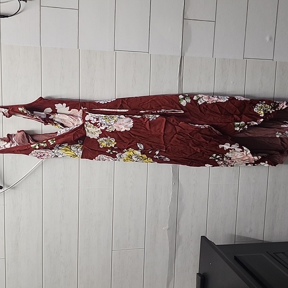 PRELOVED Astr Floral Dress with Red and Yellow Accents - Picture 1 of 4